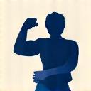 Icono de un brazo musculoso levantando un peso representando empoderamiento